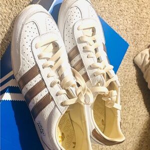 Adidas Japan W White and Brown Shoes